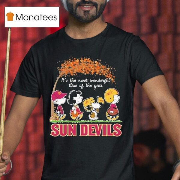 Snoopy The Peanuts Arizona State Sun Devils It S The Most Wonderful Time Of The Year T Shirt