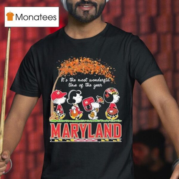 Snoopy The Peanuts Maryland Terrapins It S The Most Wonderful Time Of The Year T Shirt