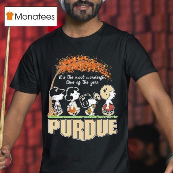 Snoopy The Peanuts Purdue Boilermakers It S The Most Wonderful Time Of The Year T Shirt