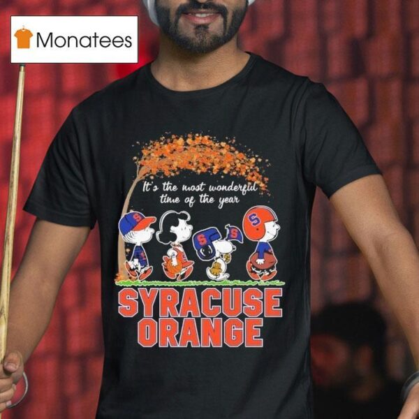 Snoopy The Peanuts Syracuse Orange It S The Most Wonderful Time Of The Year T Shirt