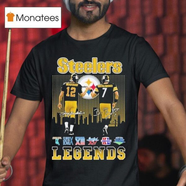 Terry Bradshaw X Ben Roethlisberger Slers Legends Signatures T Shirt