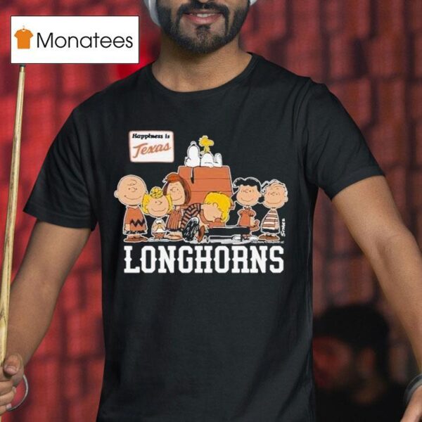 Texas Longhorn X The Peanuts The Gang Happiness Is Texas T Shirt