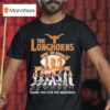 The Texas Longhorns Th Anniversary Season Hook Em Horns Thank You For The Memories Abbey Road Signatures T Shirt