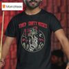 Them Dirty Roses Hands Skeleton Neon T Shirt
