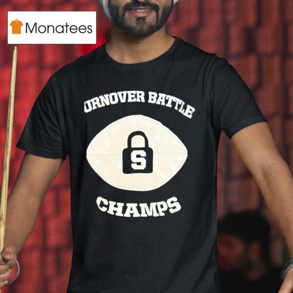 Turnover Battle Champs Football Lock T Shirt