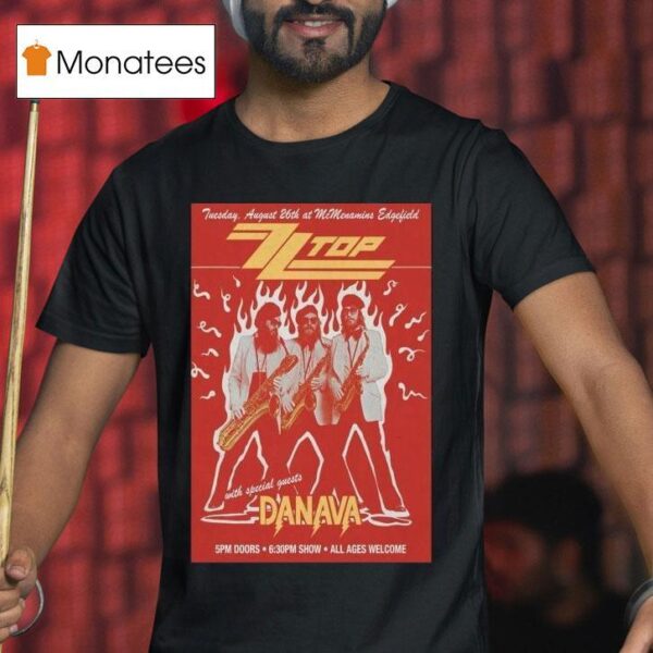 Zztop All Ages Welcome Danava Tour T Shirt