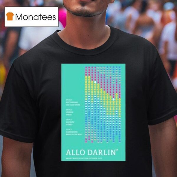 Allo Darlin Bright Night Uk October Tour T Shirt
