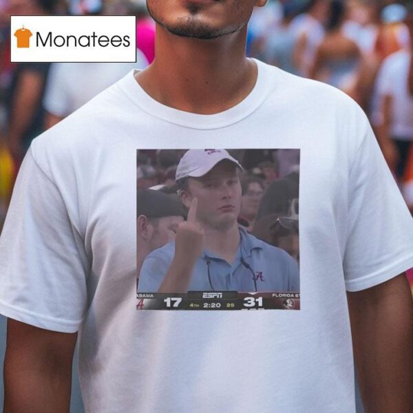 Angry Alabama Fan Middle Finger T Shirt