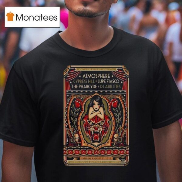 Atmosphere Cypress Hill Lupe Fiasco The Pharcyde Dj Abilities St Paul Minnesota Aug T Shirt