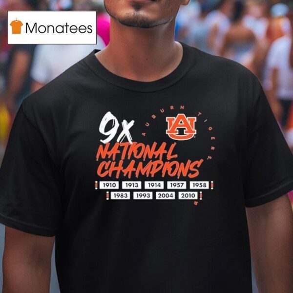 Auburn Tigers X Time National Champions T Shirt