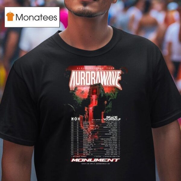 Aurorawave Monument Album Release Tour Dates T Shirt