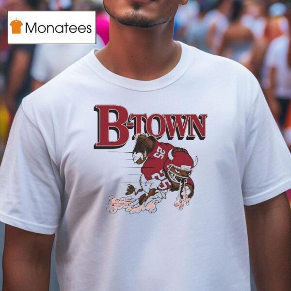B Town Indiana Hoosiers Mascot Football T Shirt