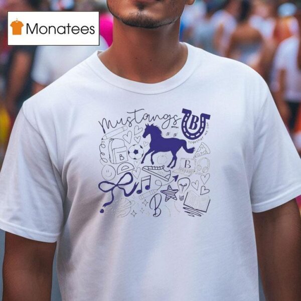 Bane Mustangs Doodle Together We Can T Shirt