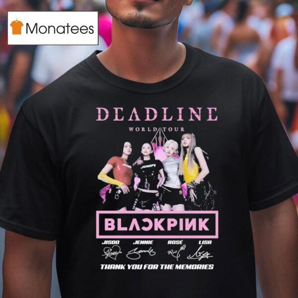Blackpink Deadline World Tour Thank You For The Memories Signatures T Shirt