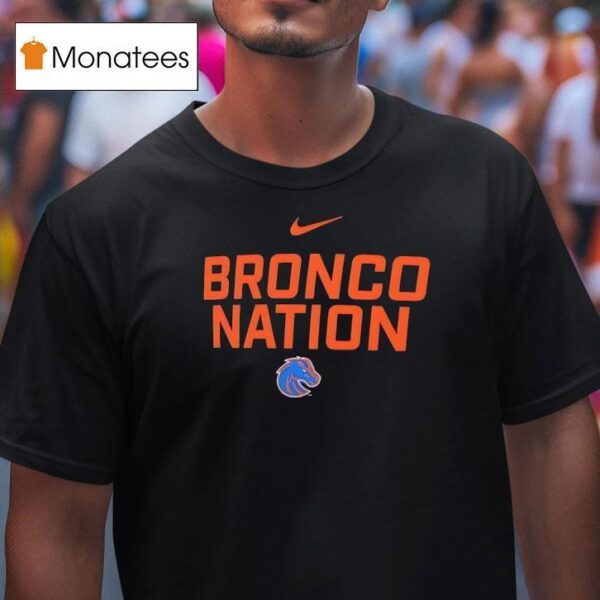 Boise State Broncos Nation Logo T Shirt