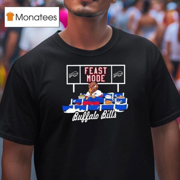 Buffalo Bills Football Mascot Eating Feast Mode T Shirt