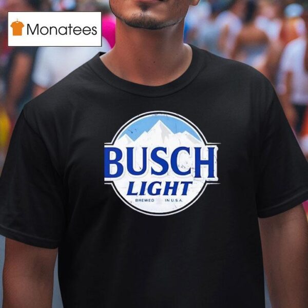Busch Light Logo Brewed In Usa T Shirt