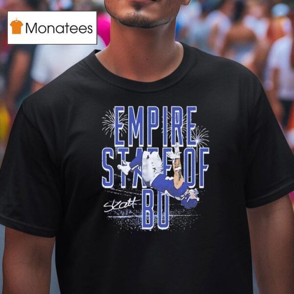 Cam Skattebo Empire State Of Bo New York Giants Football T Shirt