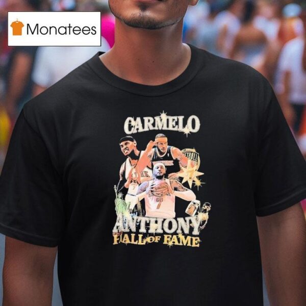 Carmelo Anthony Hall Of Fame New York Knicks Basketball T Shirt