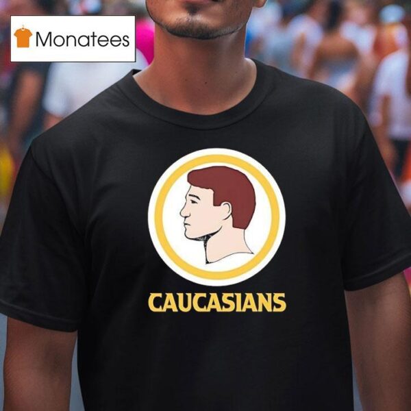 Caucasians Style Washington Commanders Logo Parody T Shirt