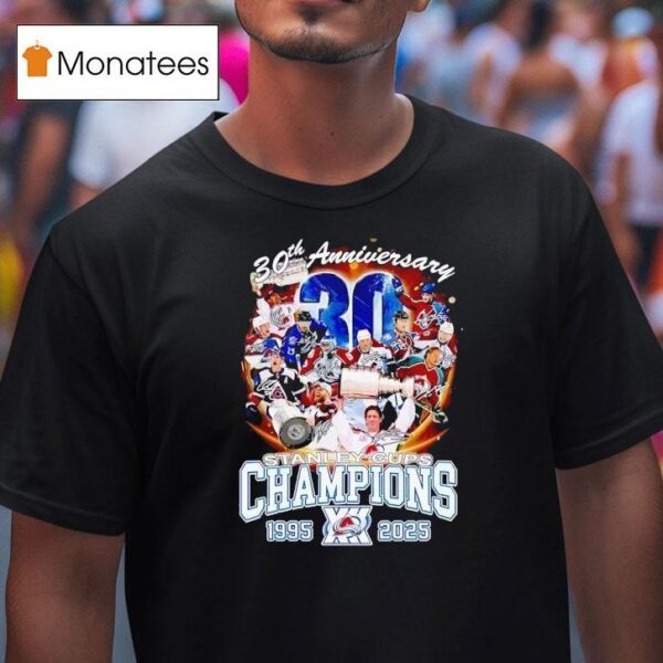 Colorado Avalanche Th Anniversary Stanley Cups Champions T Shirt