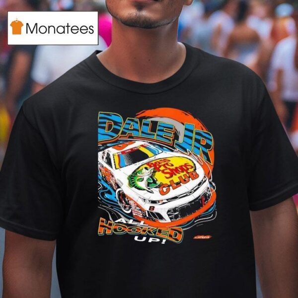 Dale Earnhardt Jr All Hooked Up Bass Pro Shops Racing T Shirt