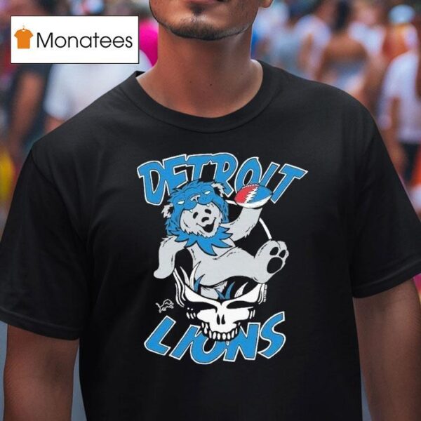 Detroit Lions Nfl X Grateful Dead Bear T Shirt