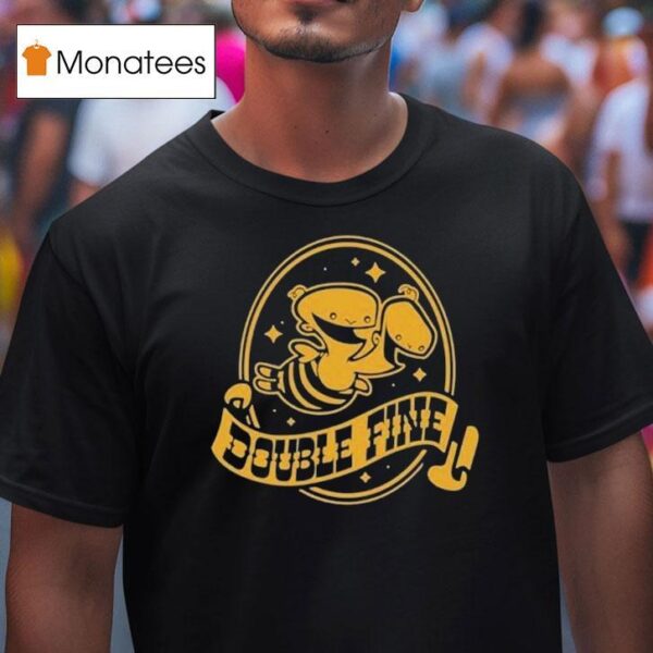 Double Fine Golden Two Headed Baby T Shirt
