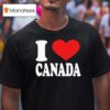 Elon Musk I Love Canada T Shirt