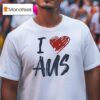 I Love Aus T Shirt