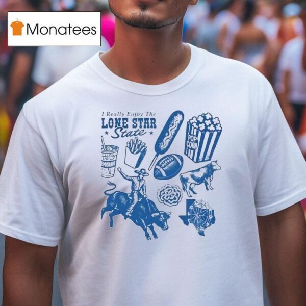 I Really Enjoy The Texas Ash Lone Star State Icons T Shirt