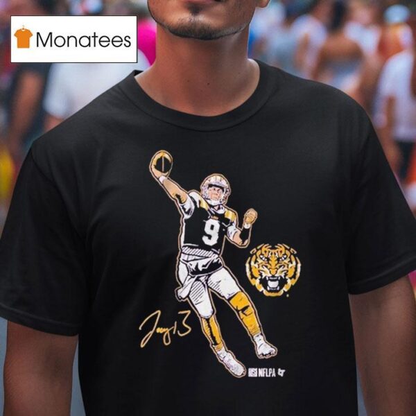 Joe Burrow Superstar Pose Lsu Tigers T Shirt