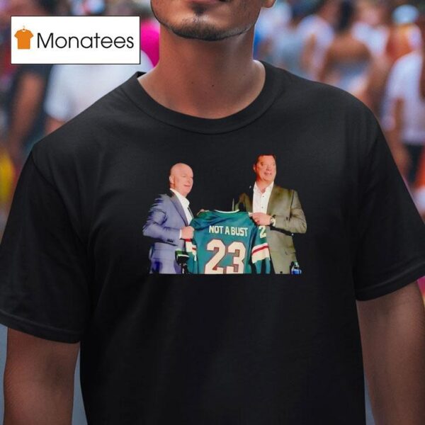 John Hynes Coach Not A Bust Marco Rossi Minnesota Wild Hockey T Shirt