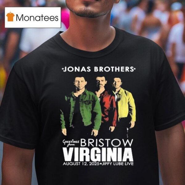 Jonas Brothers Tour At Jiffy Lube Live In Bristow Va Virginia On August Portrai T Shirt