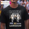Ken Stabler And Jim Plunkett Las Vegas Raiders Legends Skyline Signatures T Shirt
