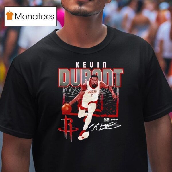 Kevin Durant Houston Rockets Logo Signature Graphic T Shirt