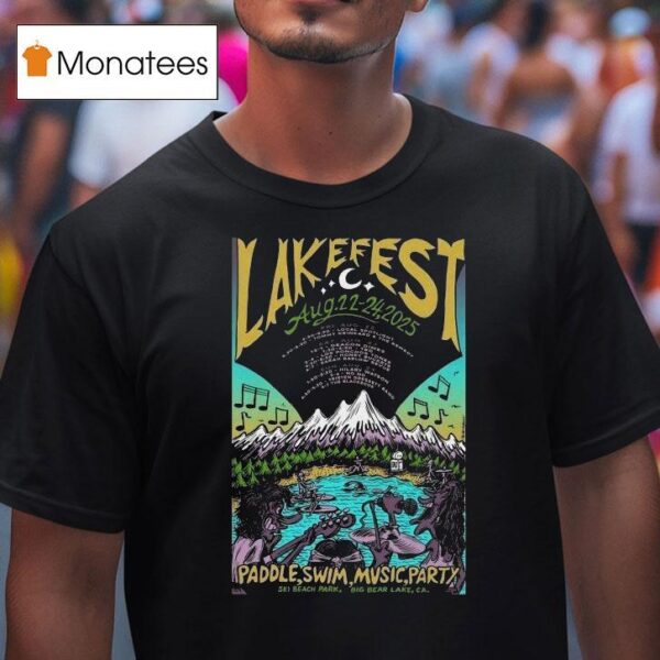 Lakefest Aug Ski Beach Park In Big Bear Lake Ca T Shirt