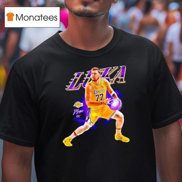 Luka Doncic Los Angeles Lakers Basketball Signature Graphic T Shirt