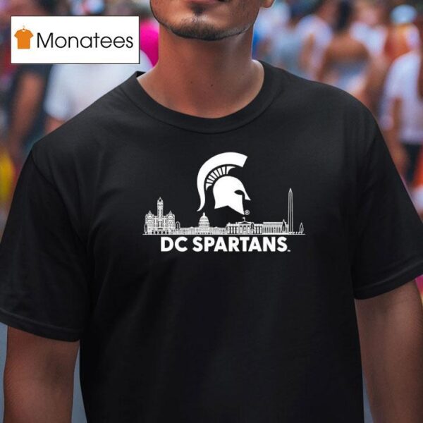 Michigan State Dc Spartans City Skyline T Shirt