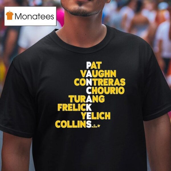 Milwaukee Brewers Pancakes Pat Vaughn Contreras Chourio Turang Frelick Yelich Collins Names T Shirt