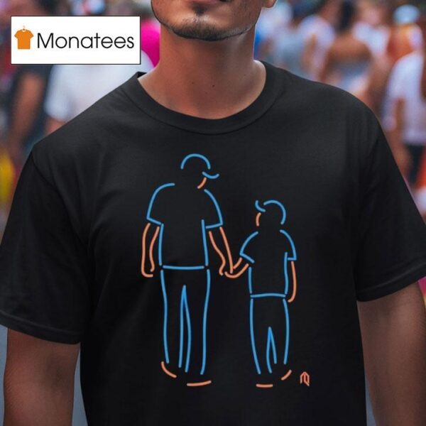 New York Mets Father Son Neon T Shirt