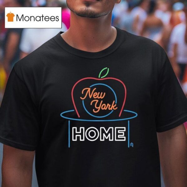 New York Mets Home Apple Neon T Shirt