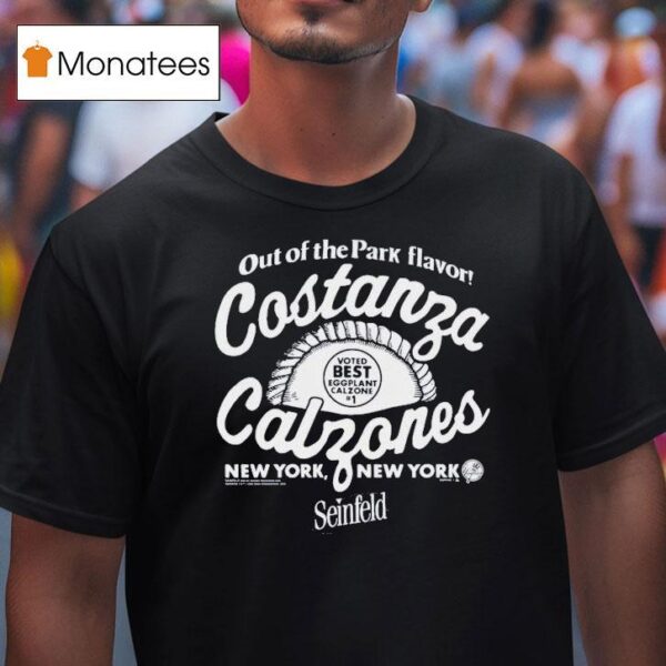 New York Yankees X Seinfeld Out Of The Park Flavor Voted Best Eggplant Calzone Costanza S Calzones T Shirt