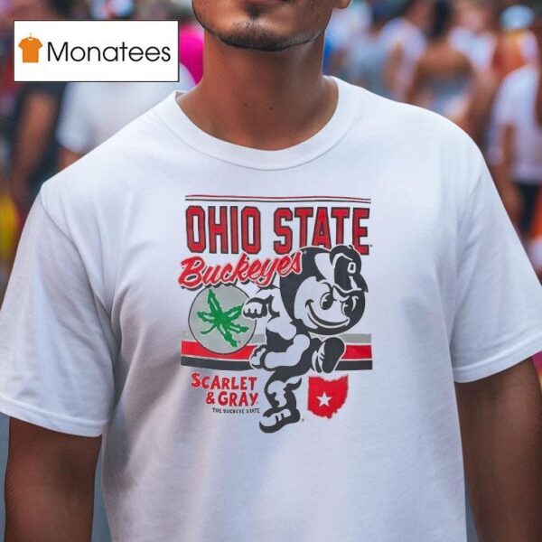 Ohio State Buckeyes Scarlet And Gray The Buckeye State T Shirt