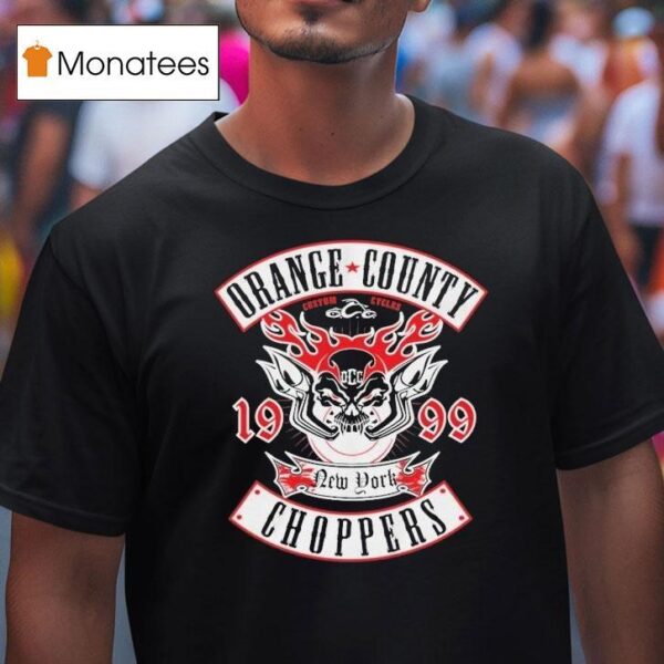 Orange County Choppers Pipes And Flames New York T Shirt