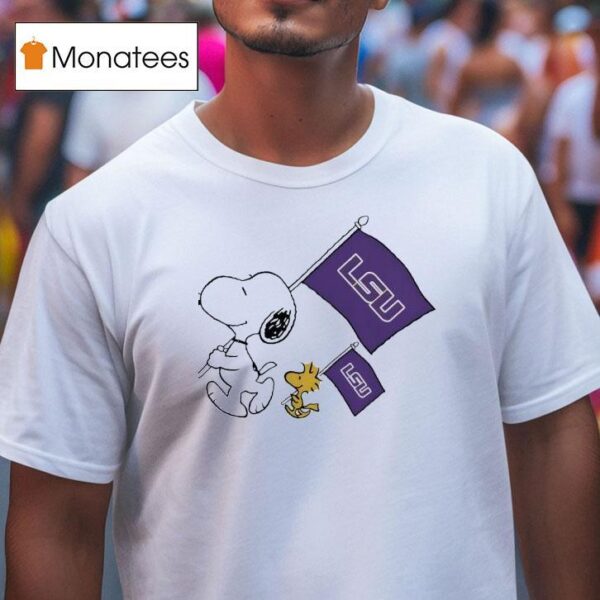 Peanuts Snoopy Lsu Tigers Ncaa College Football T Shirt