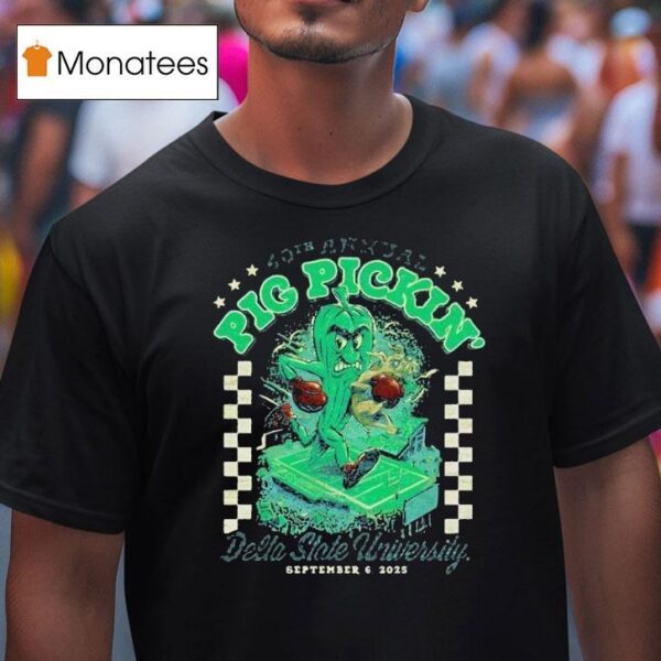 Pig Pickin Th Annual Delta State University September T Shirt
