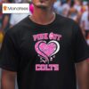 Pink Out Indianapolis Colts Football Heart Awareness T Shirt