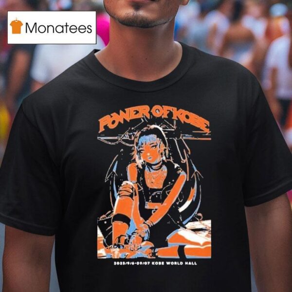 Power Of Kobe Event Dates With Anime Manga Character Style Punk Rock T Shirt