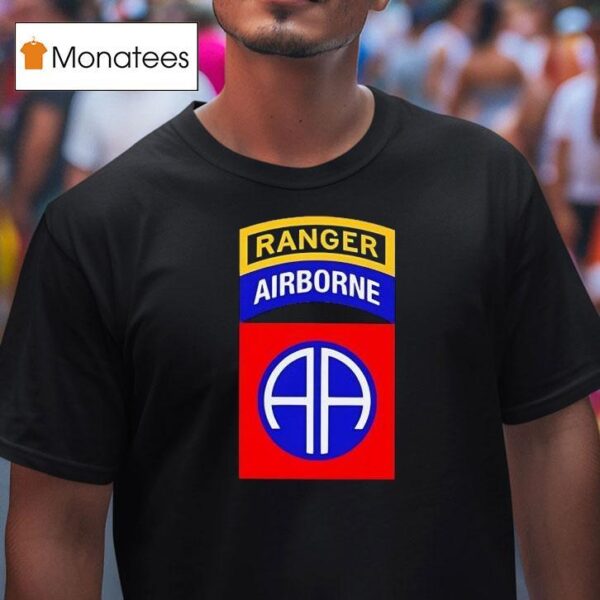 Ranger Airborne Division Paratrooper Logo T Shirt